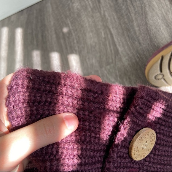 UGG Women's Classic Cardy Maroon Winter Button Tall Boots - Picture 2 of 9